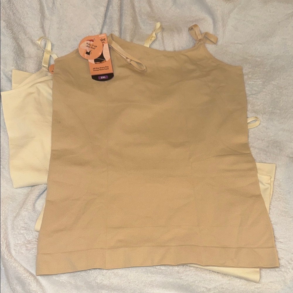 Shapermint Women's Camisoles in Cream and Tan - Picture 7 of 13